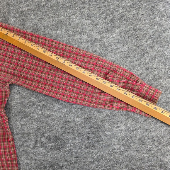 Ralph‎ Lauren Shirt Mens XL Red Tan Plaid Classic Fit Long Sleeve Button Down - Picture 8 of 9